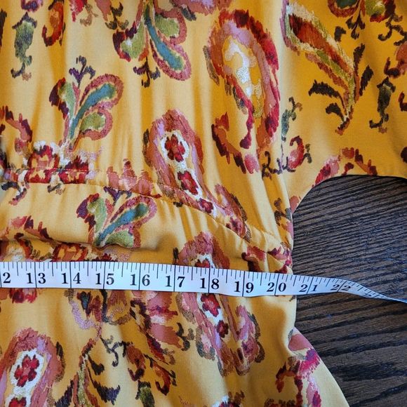 Cato 1946 Boho Maxi Dress XL Multicolor Paisley Yellow Red - Picture 11 of 15